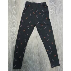 DISNEY STAR WARS Baby Yoda Leggings Size 4T Toddler Girl  Candy Black Halloween